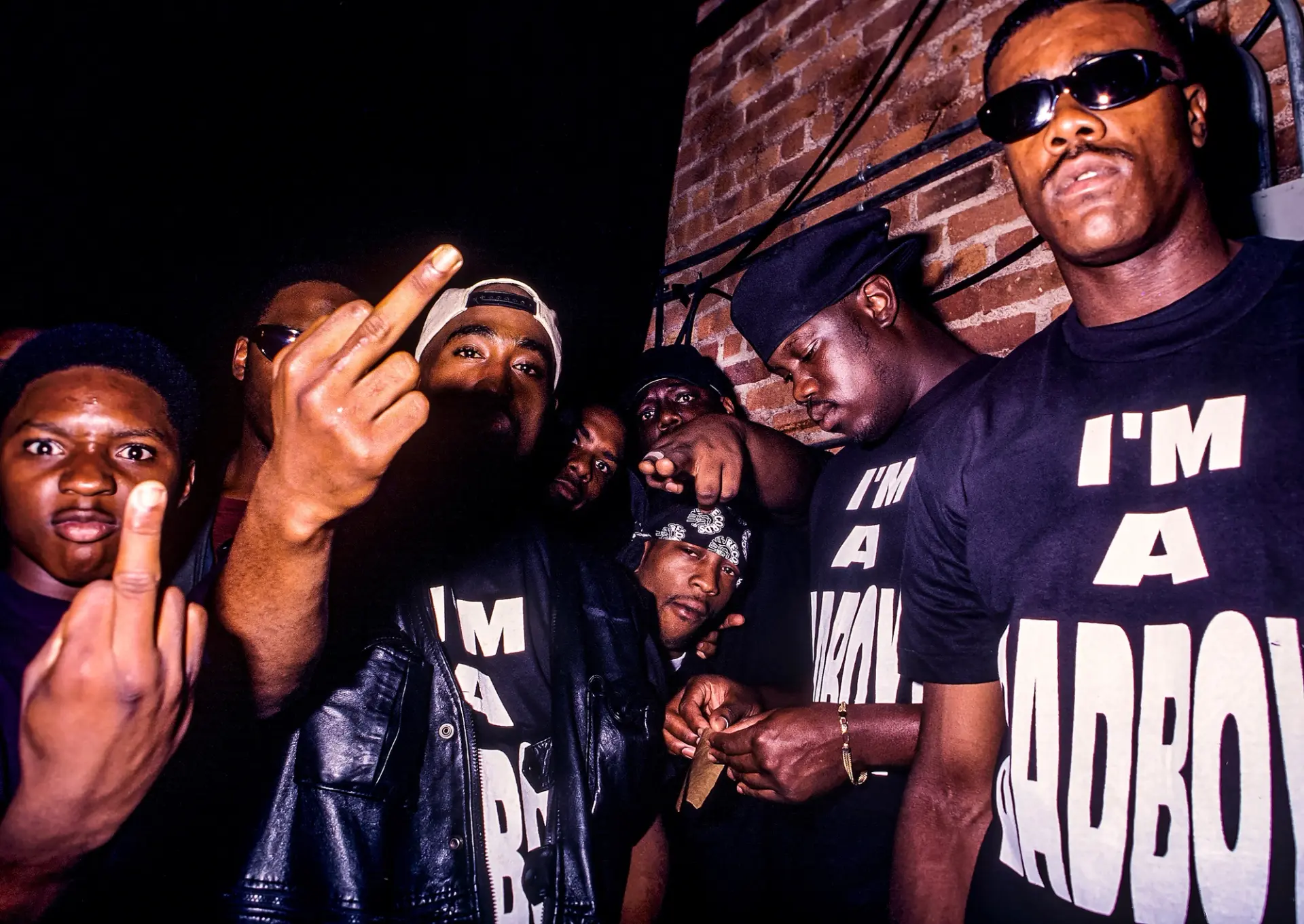 Hip Hop Conscious, Unconscious: Foto von Tupac Shakur, Biggie Smalls &r Lil'Cease, 1993 © T. Eric Monroe